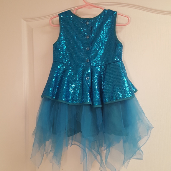 Aomi Blue Sequin Mermaid Dress halloween - Picture 4 of 5